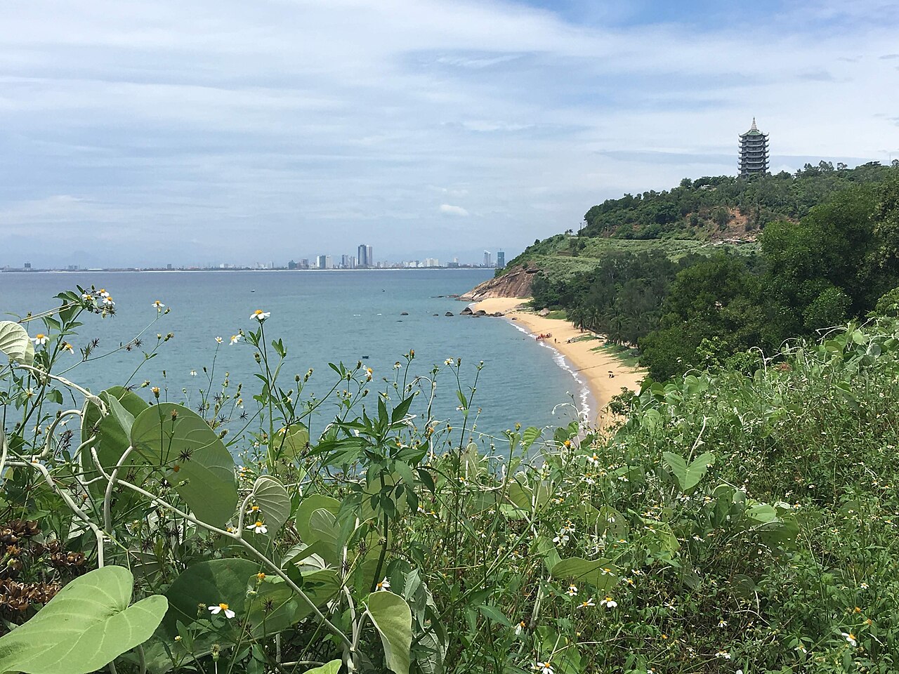 從高處看峴港海灣與山茶半島